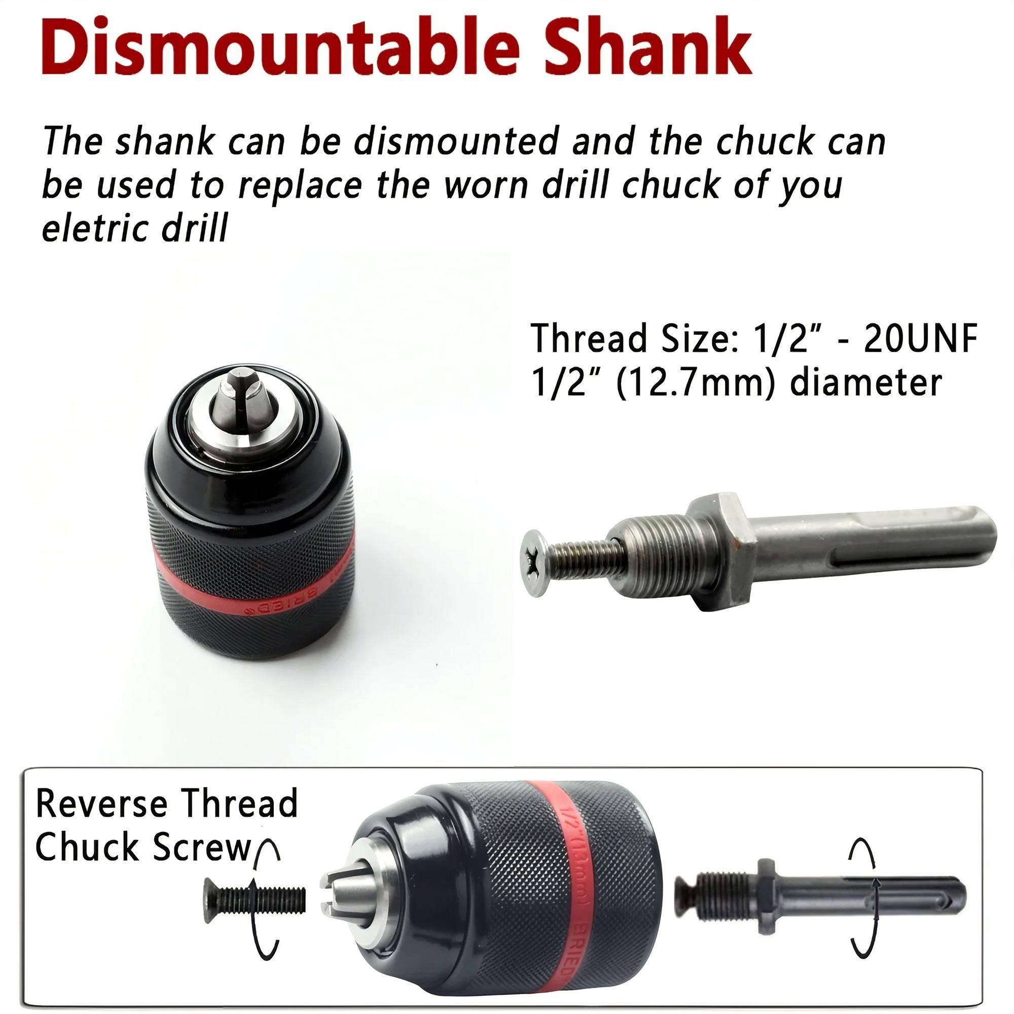 Keyless Drill Chuck Heavy Duty - Power Tools Construction review and price