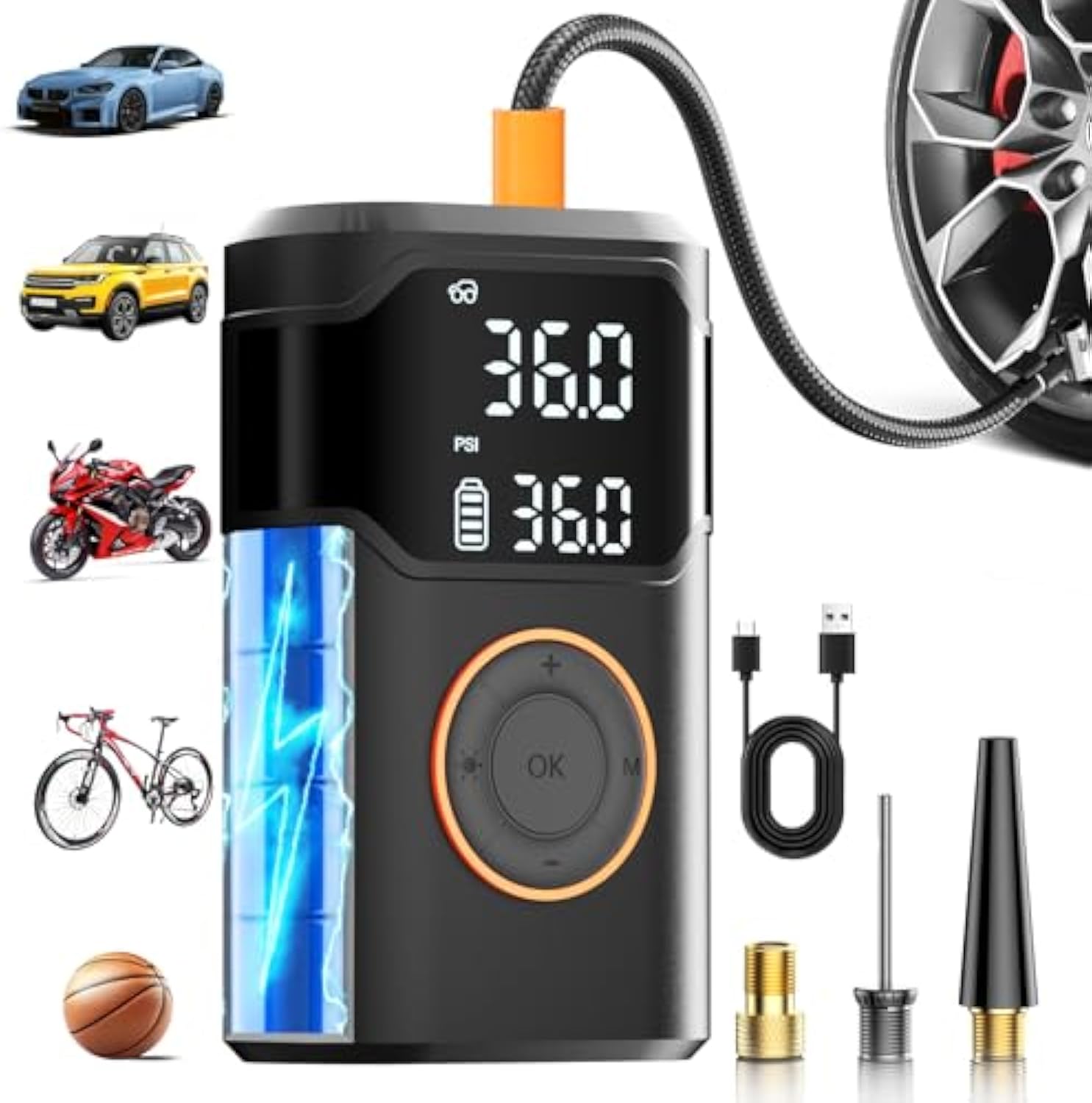 Automatic Rechargeable Electri - Air Compressor Mini review and price