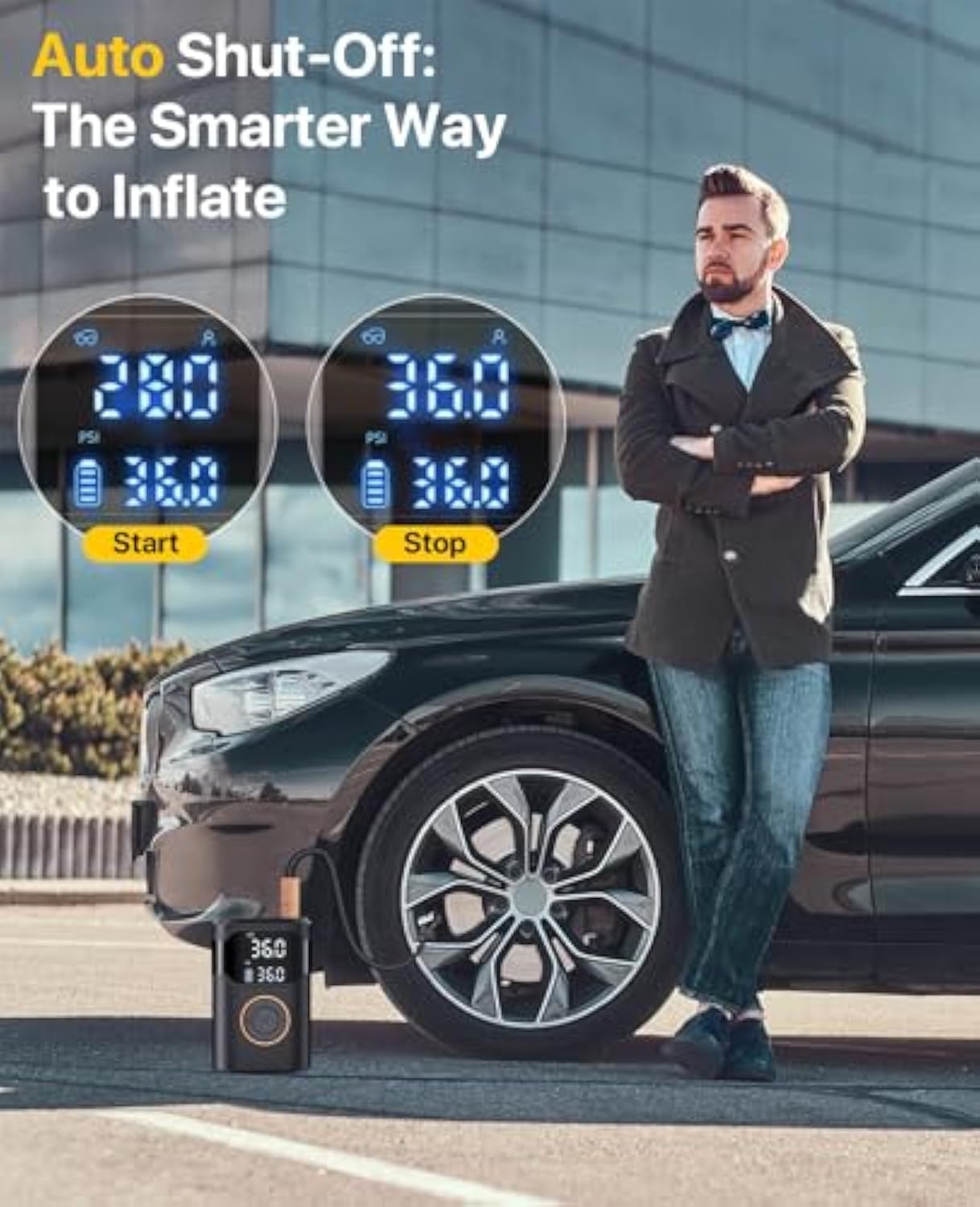Automatic Rechargeable Electri - Air Compressor Mini review and price